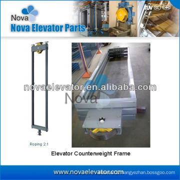 Lift Counterweight Frame, High quality Elevator Parts, Roping 2:1 Elevator Counterweight Frame, Lift parts